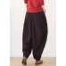 Handmade red harem pantspants  spring Jacquard design wild trousers