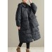 Black warm Duck Down Winter Coats Zip Up Winter