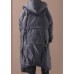 New black warm winter coat plus size down jacket hooded pockets women coats