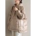 New Khaki hooded zippered Pockets Thick Winter Duck Down Coat