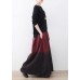 Autumn and winter new drawstring pleated thick wine red pants